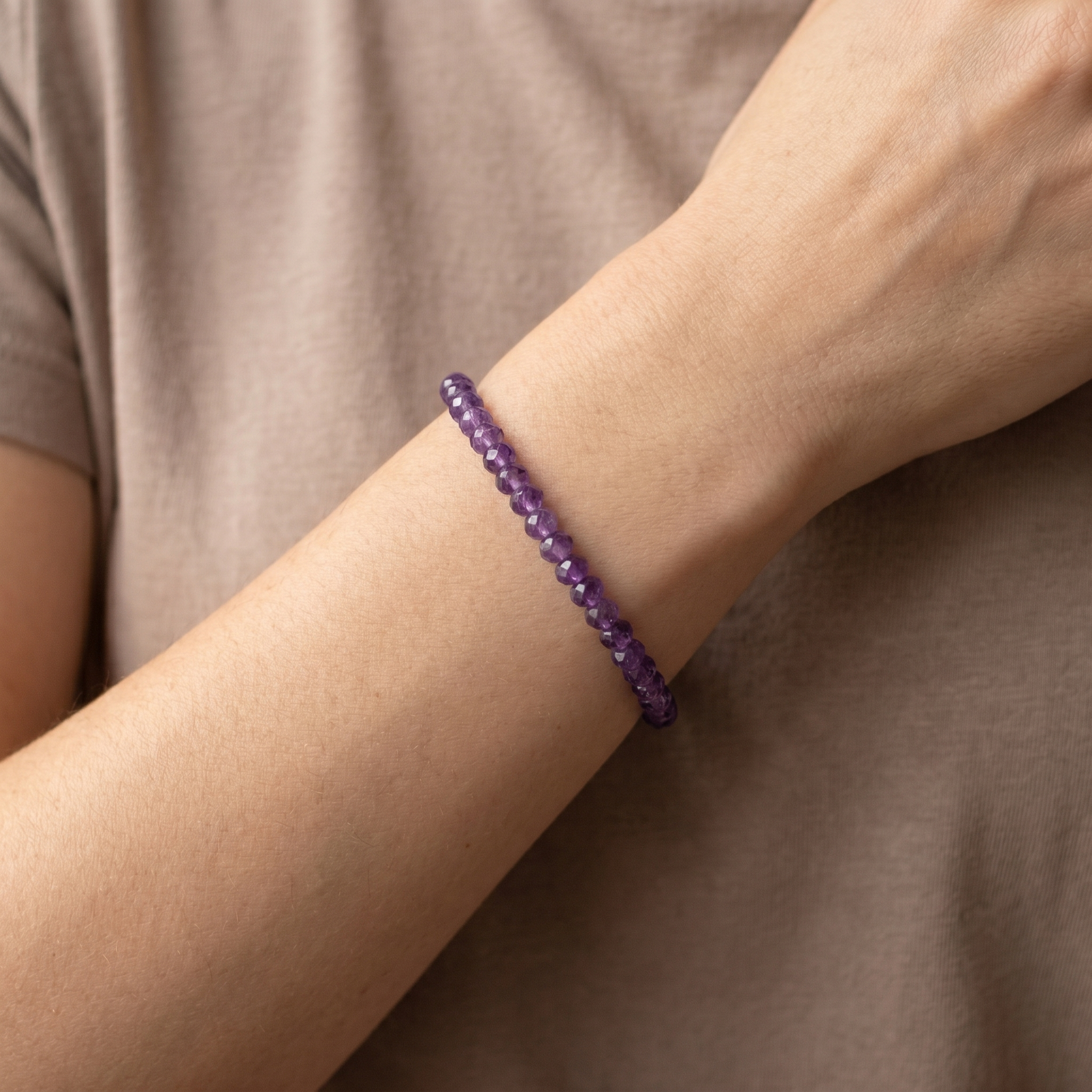 Amethyst Bracelet - Faceted Beads