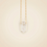 Clear Quartz Necklace - Gold Plating