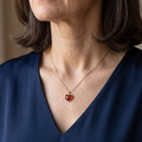 Carnelian Necklace - Heart Shape
