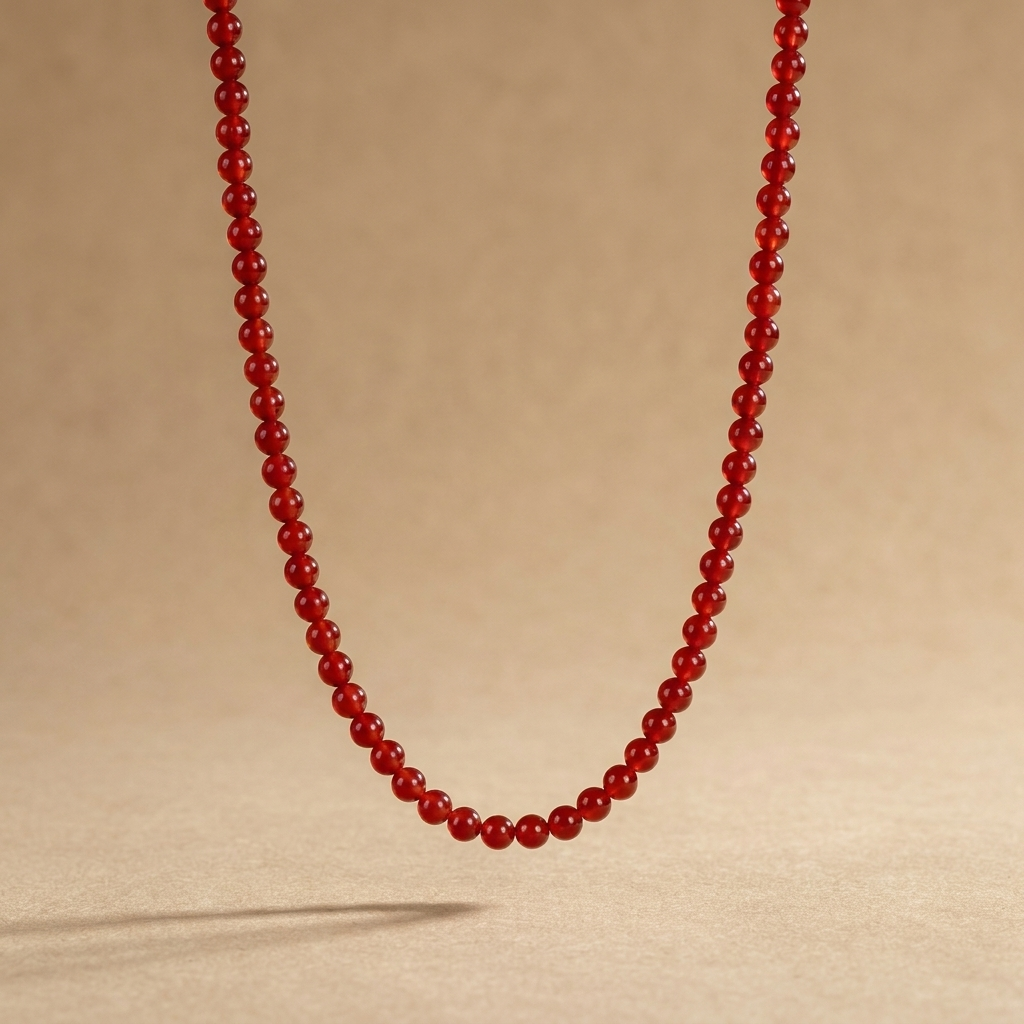 Carnelian Pearl Necklace