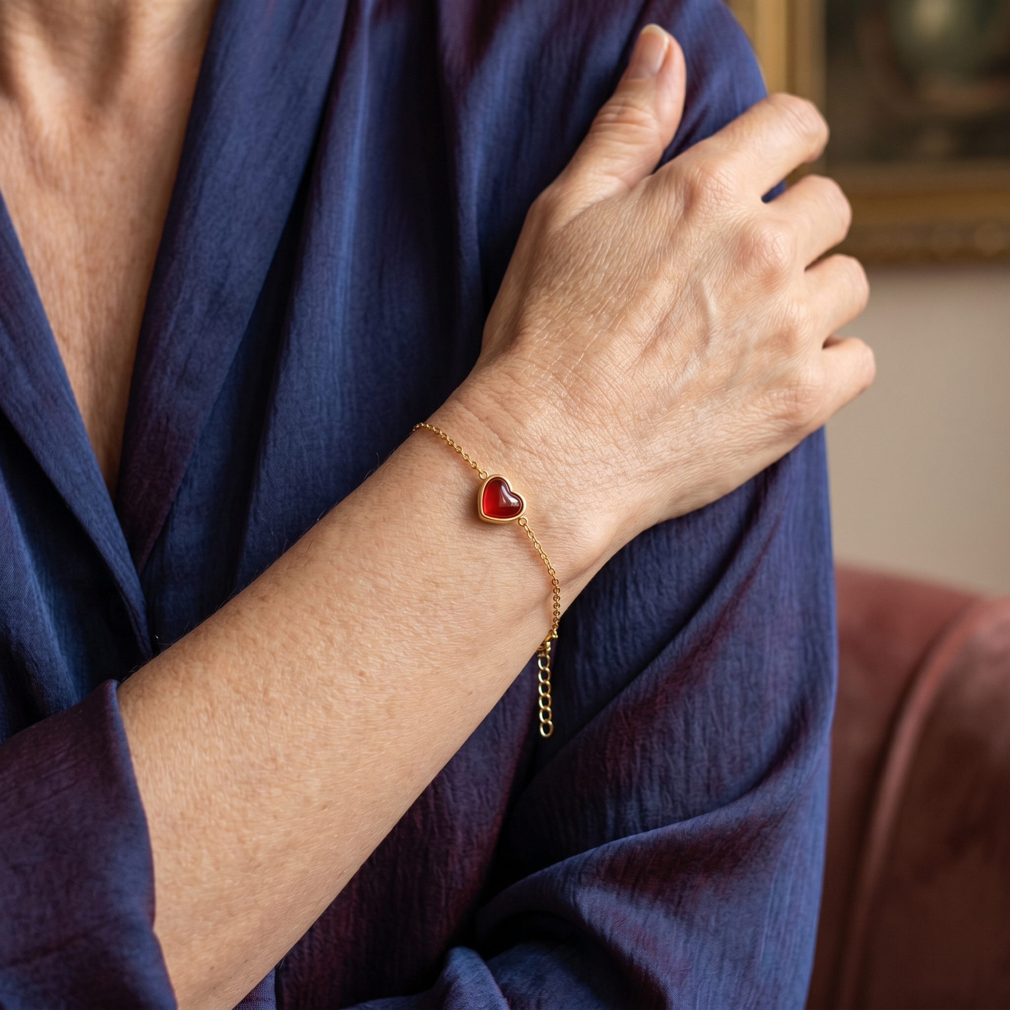 Carnelian Bracelet - Heart Shape