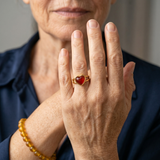Carnelian Ring - Heart Shape