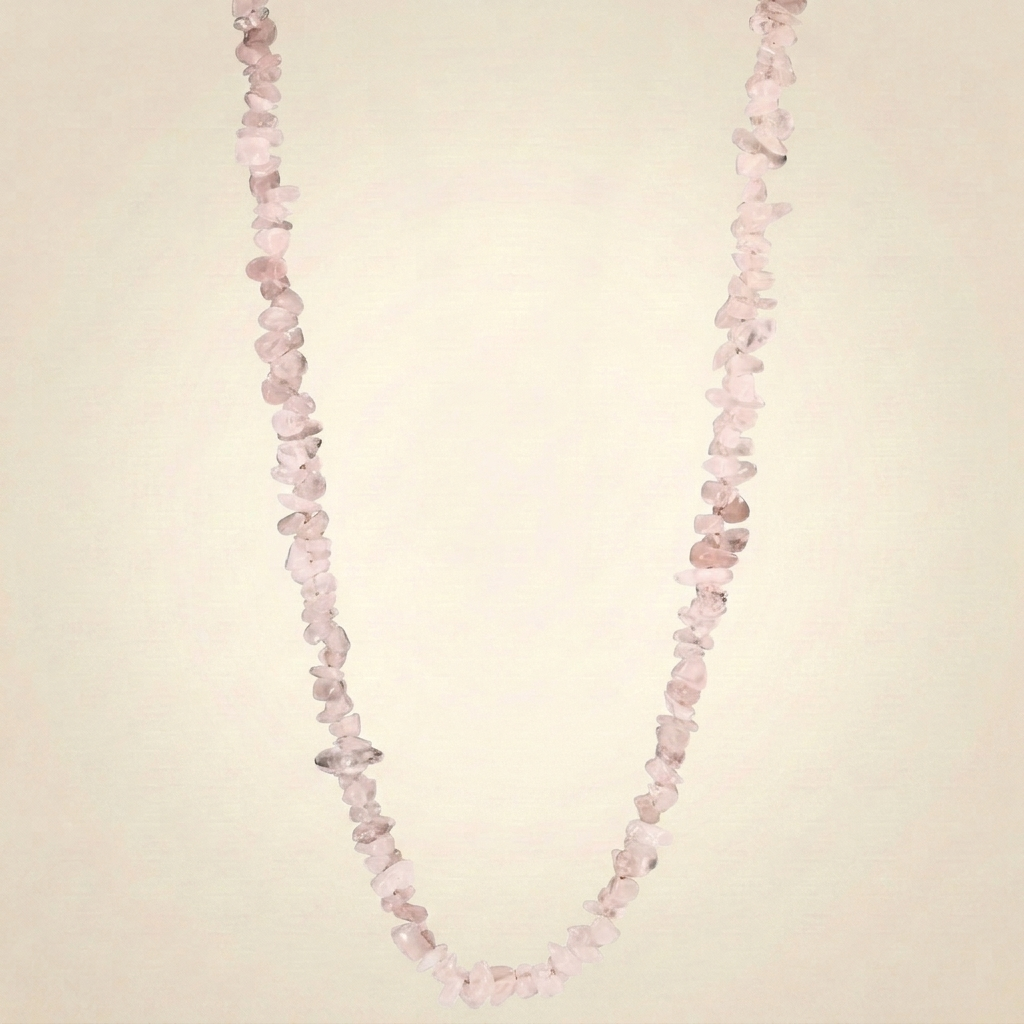 Rose Quartz Necklace - Natural Stones