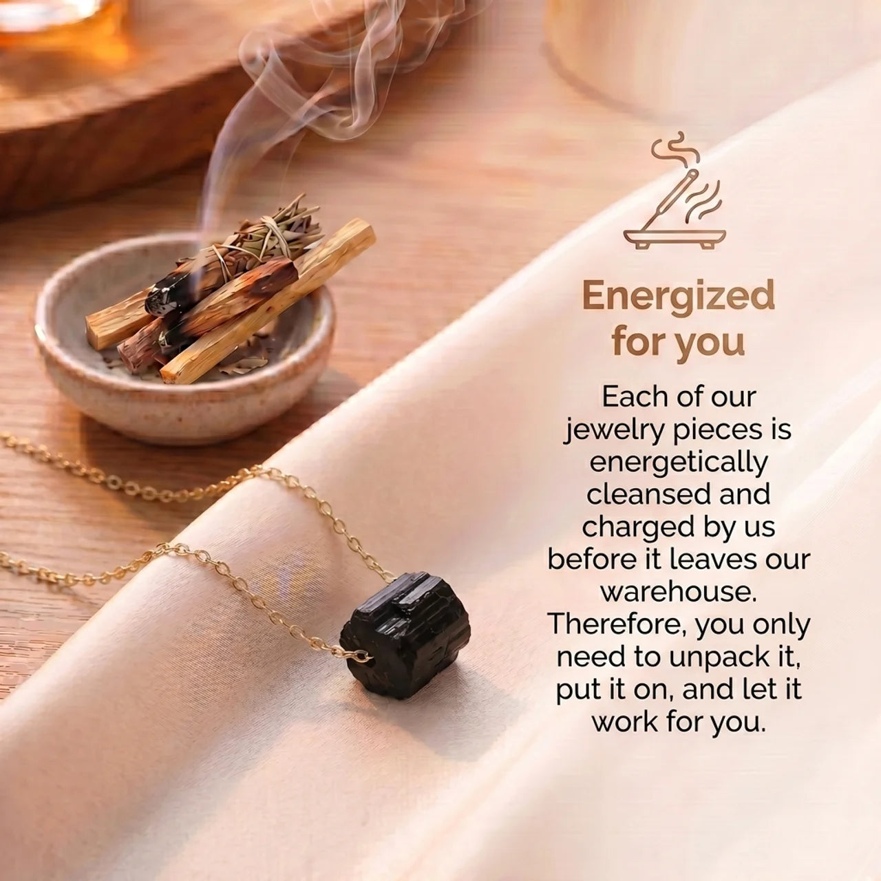 Tourmaline Necklace - Raw Stone in Silver with Gold Plating
