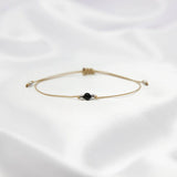 Obsidian Bracelet - Natural Cord