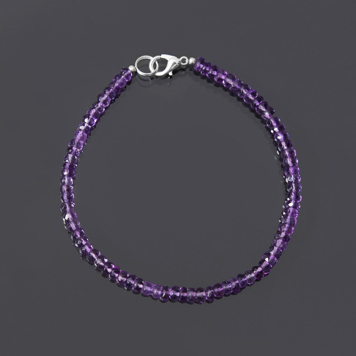 Amethyst Bracelet - Faceted Beads