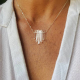 Clear Quartz Necklace - Multiple Pendants