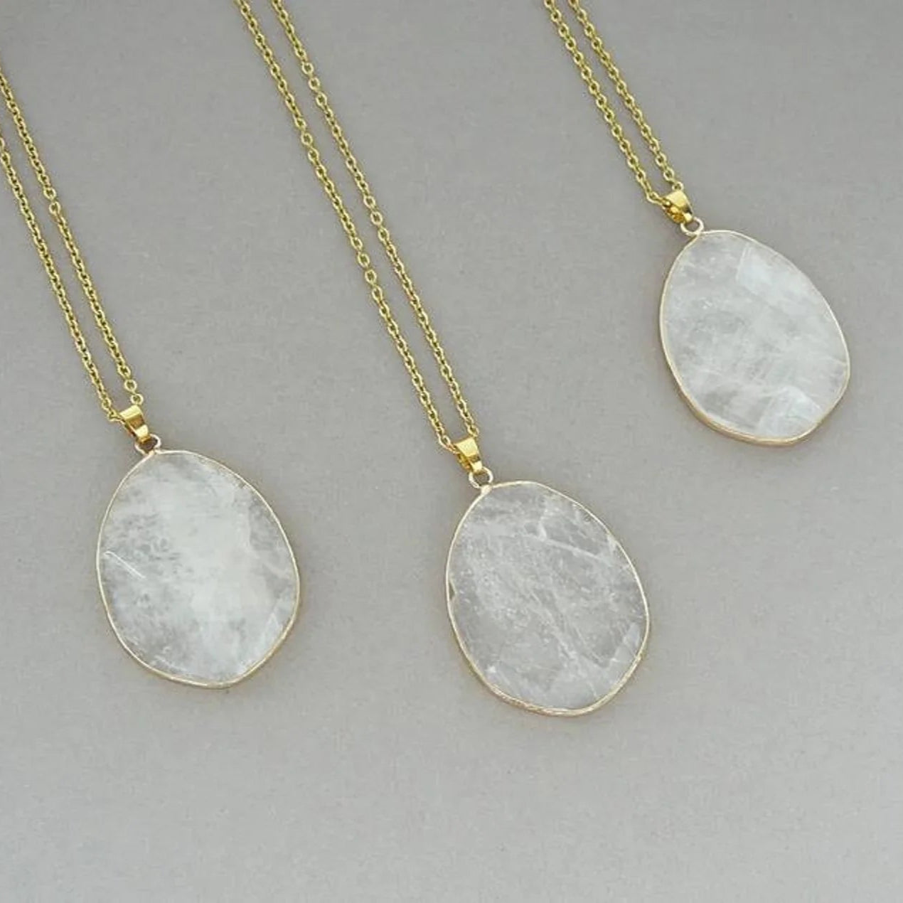 Clear Quartz Necklace - Medallion