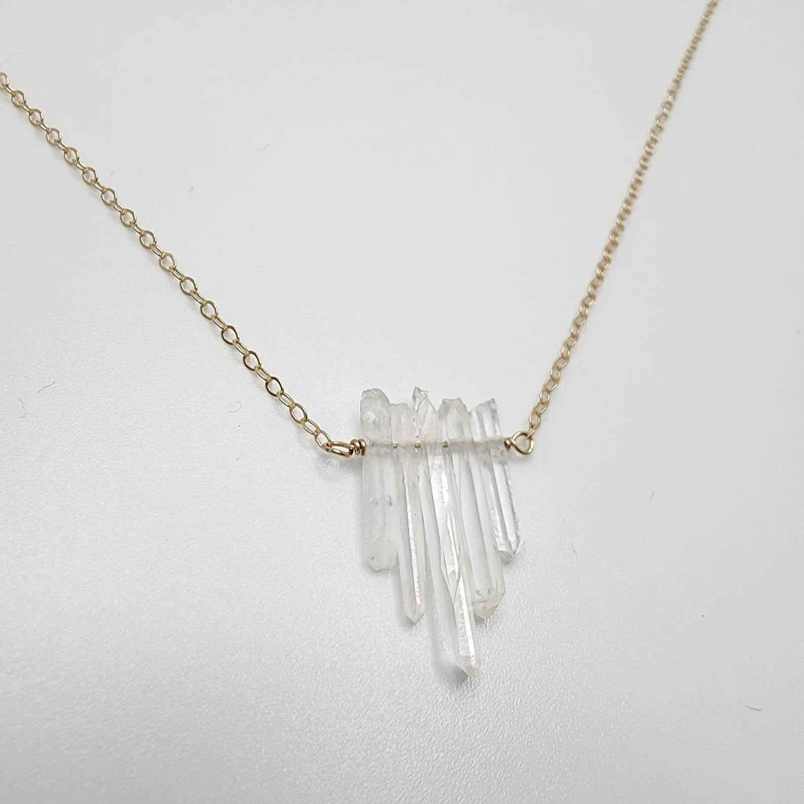 Clear Quartz Necklace - Multiple Pendants