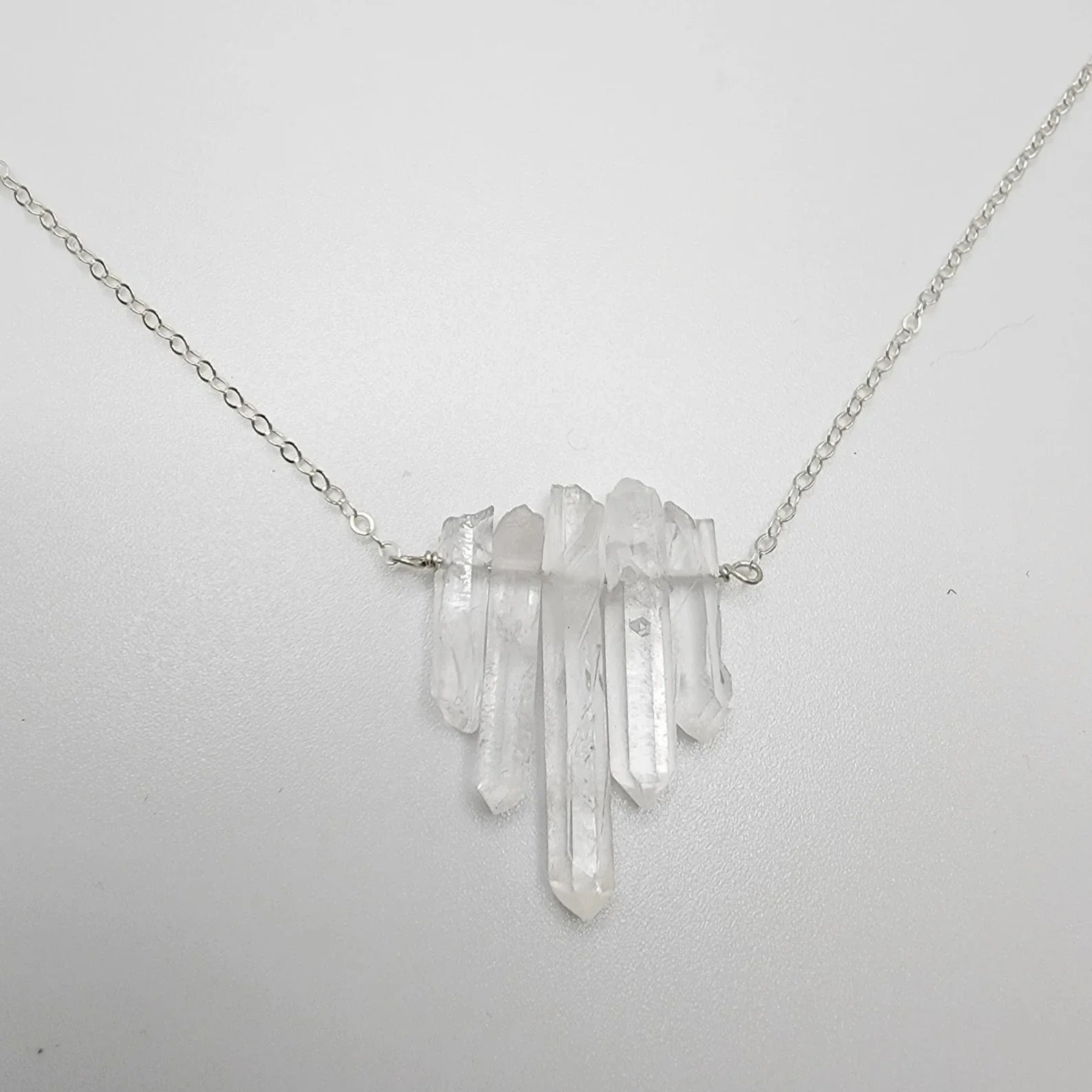 Clear Quartz Necklace - Multiple Pendants