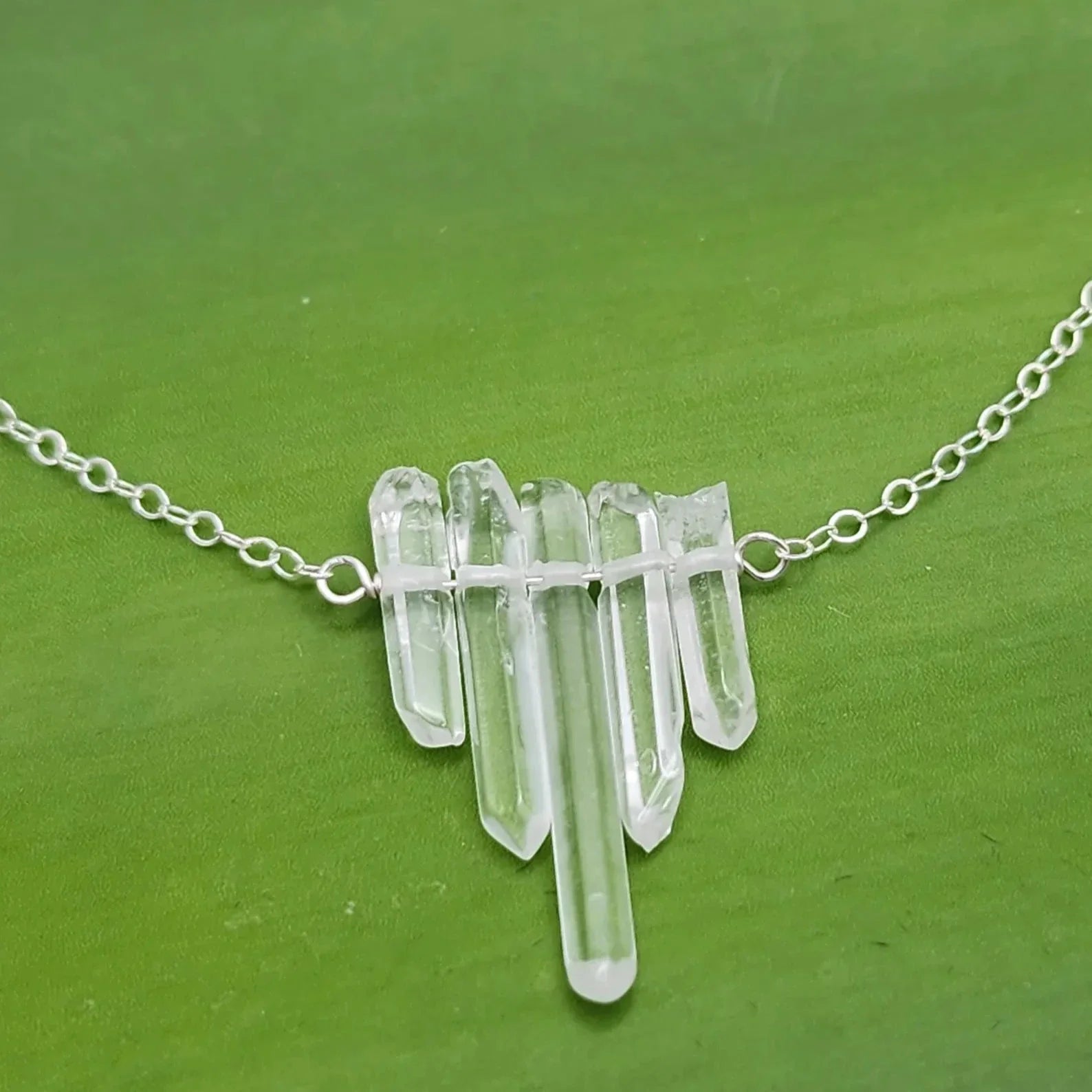 Clear Quartz Necklace - Multiple Pendants