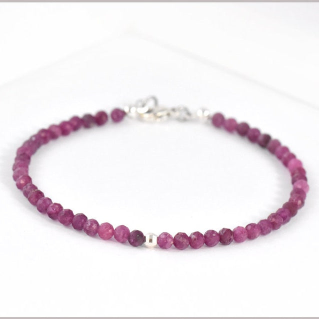 Ruby Bracelet - Pearls