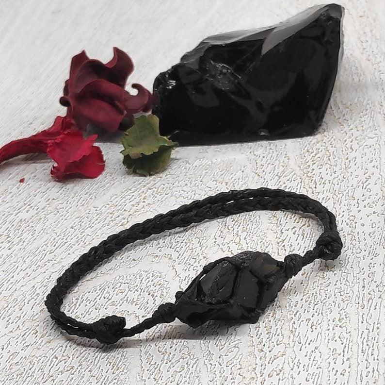 Obsidian Bracelet - Unprocessed