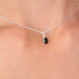 Obsidian Necklace - Teardrop Shape S925 Silver