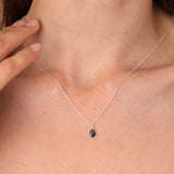 Obsidian Necklace - Teardrop Shape S925 Silver