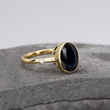 Schwarzer Onyx Ring - Nachtzauber