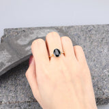 Schwarzer Onyx Ring - Nachtzauber
