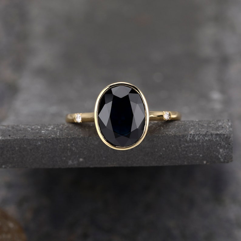 Schwarzer Onyx Ring - Nachtzauber