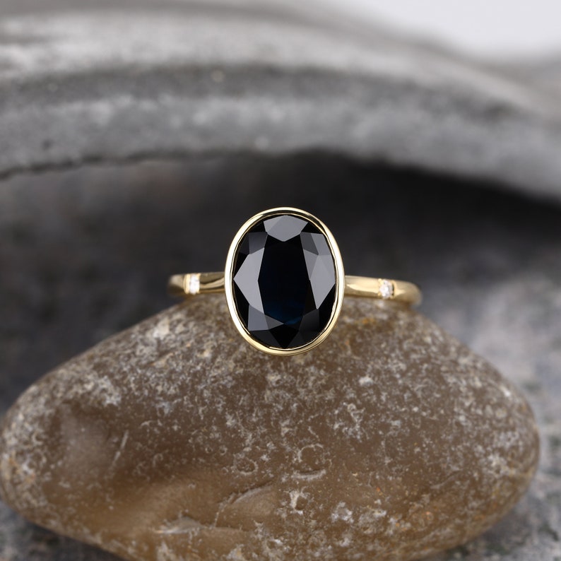 Schwarzer Onyx Ring - Nachtzauber