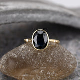 Schwarzer Onyx Ring - Nachtzauber