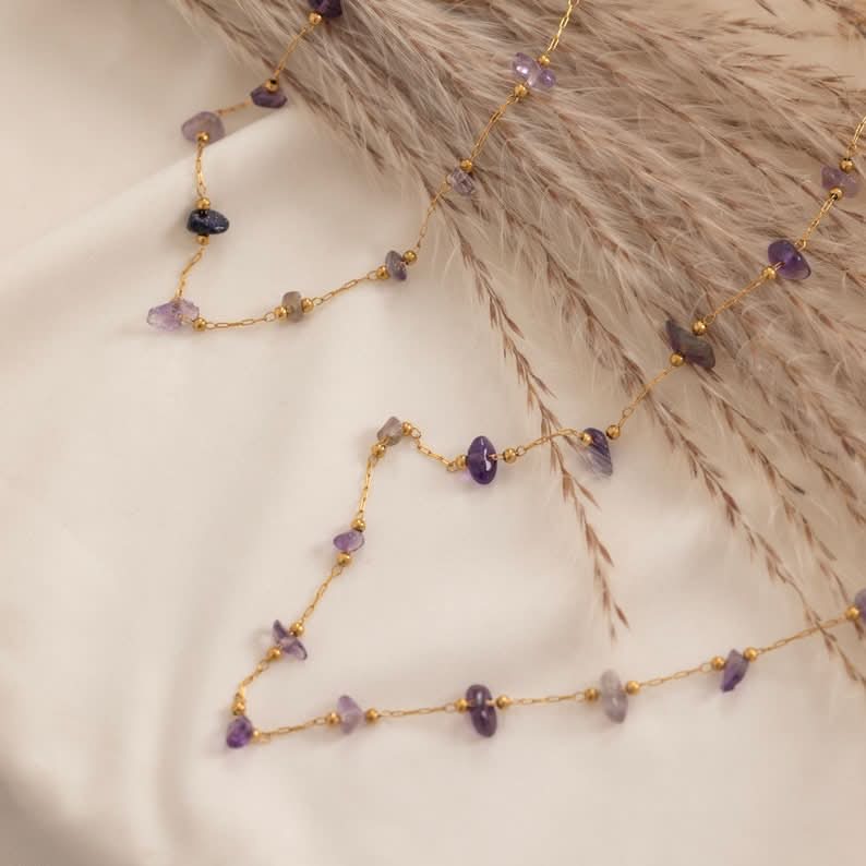 Amethyst Set - Necklace & Bracelet