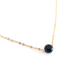 Tourmaline Necklace - Faceted S925 Silver with Gold Plating
