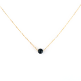 Tourmaline Necklace - Faceted S925 Silver with Gold Plating