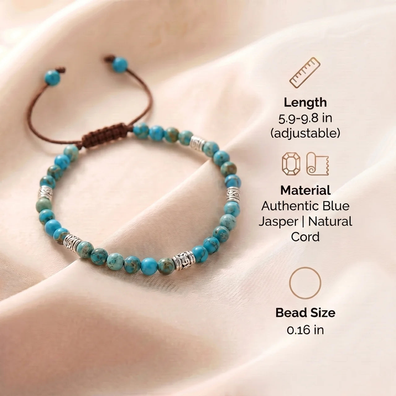 Tibetan Energy Bracelet - Blue Jasper