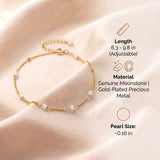 Moonstone Bracelet - Silver with Gold Plating
