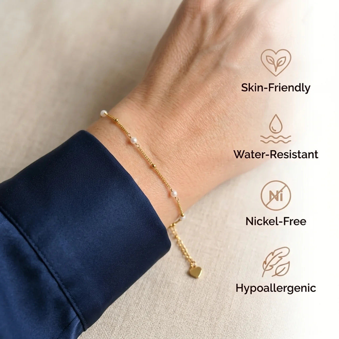 Moonstone Bracelet - Silver with Gold Plating