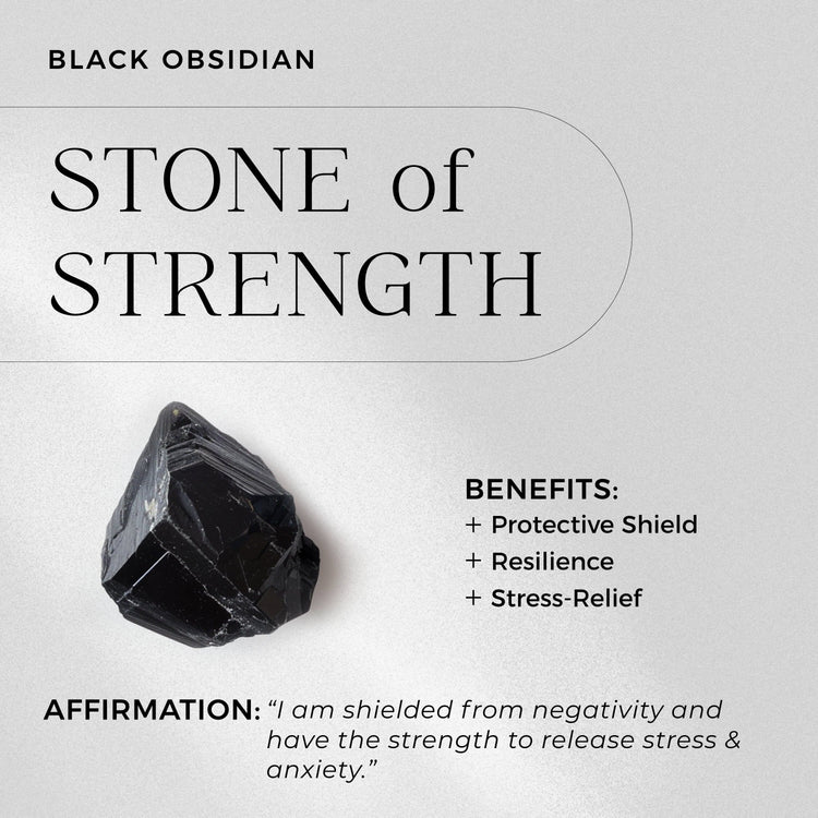 Amethyst & Obsidian Ring