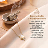 Moonstone Necklace - Pendant with Crystals