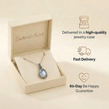Moonstone Necklace - Wire Pendant