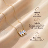 Moonstone Necklace - Triple Pendant
