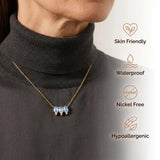 Moonstone Necklace - Triple Pendant