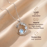 Moonstone Necklace - Moon Pendant
