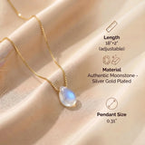 Moonstone Necklace - Delicate Natural Pendant