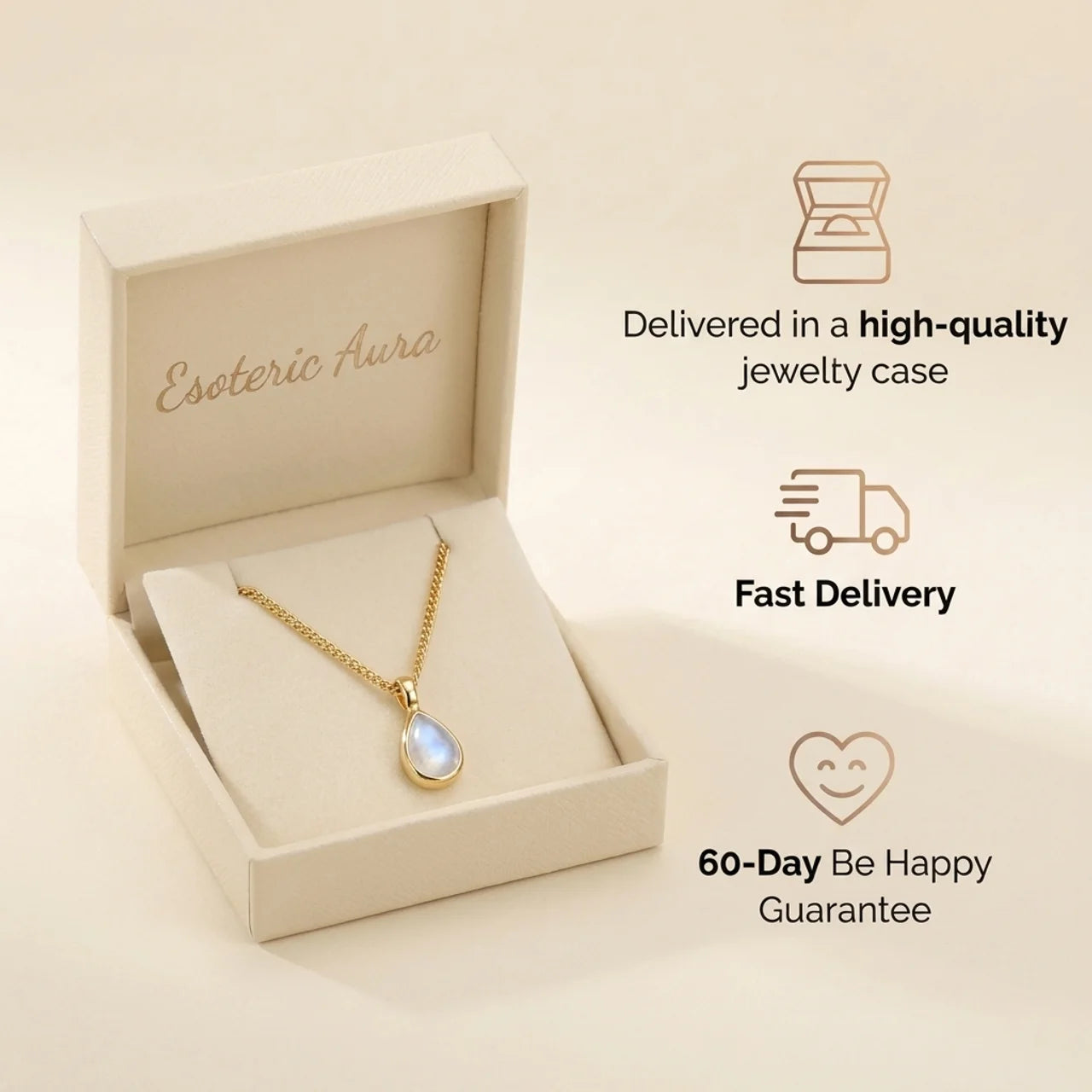 Moonstone Necklace - Silver