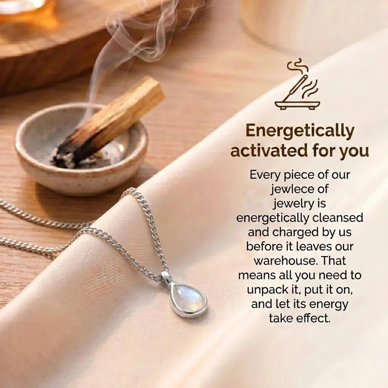 Moonstone Necklace - Silver