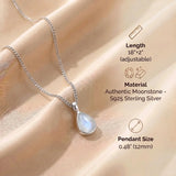 Moonstone Necklace - Silver