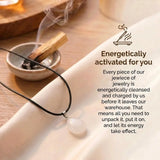 Moonstone Necklace - Teardrop Shape Leather Cord
