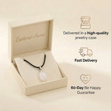 Moonstone Necklace - Teardrop Shape Leather Cord