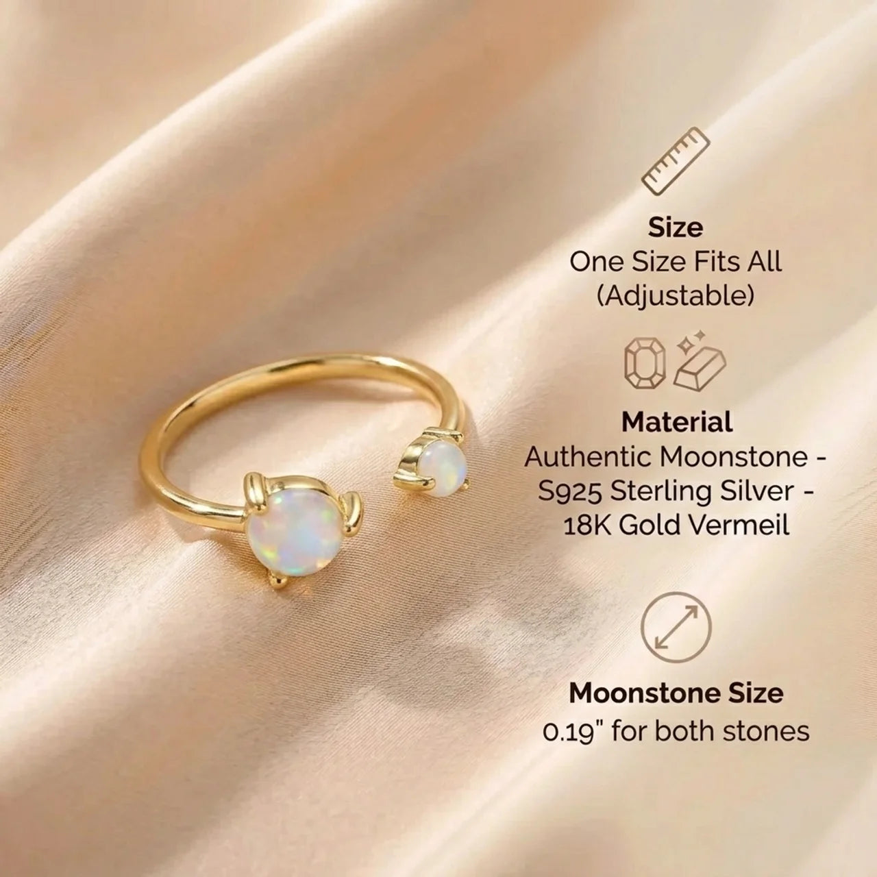 Moonstone Ring - Ally