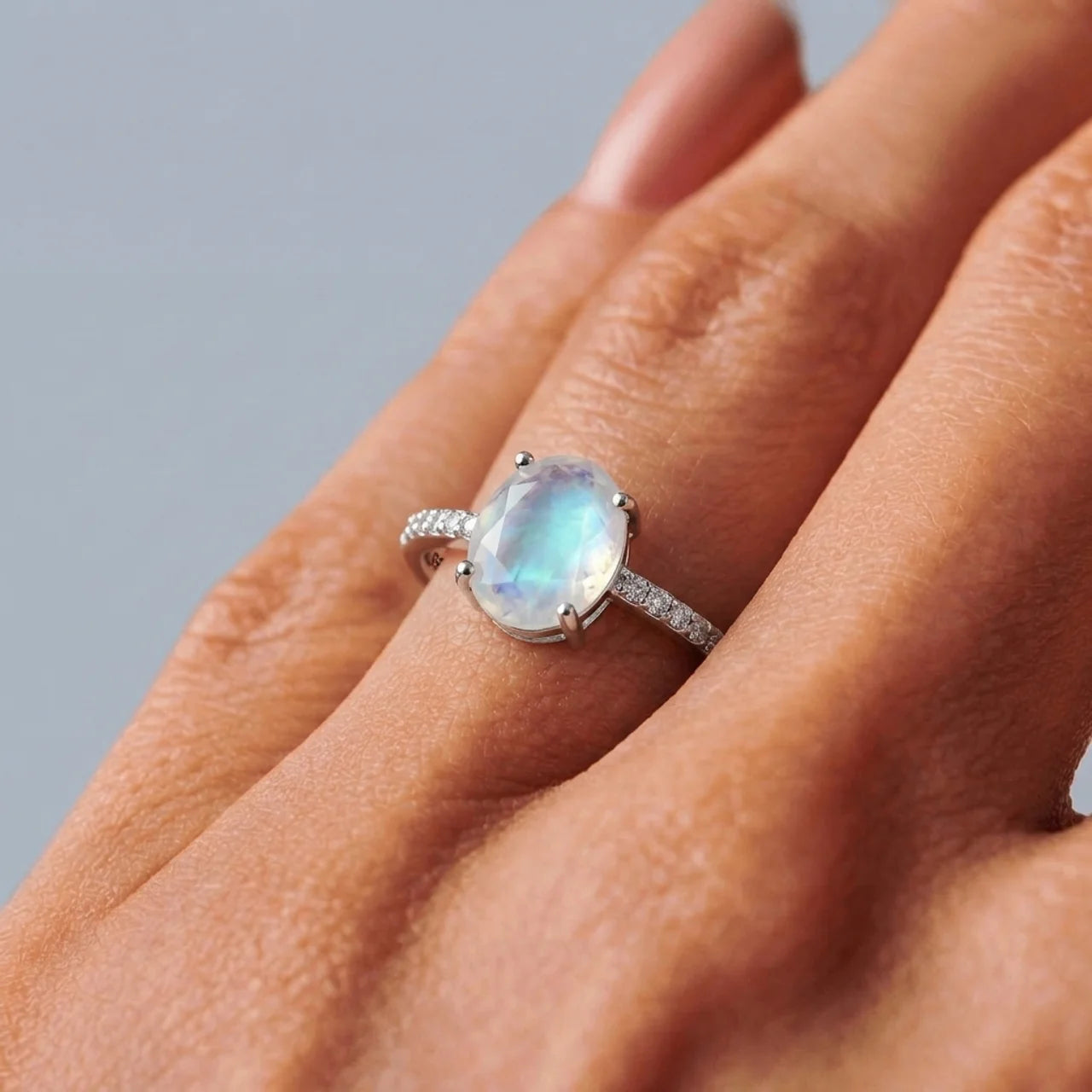 Moonstone Ring - Bright