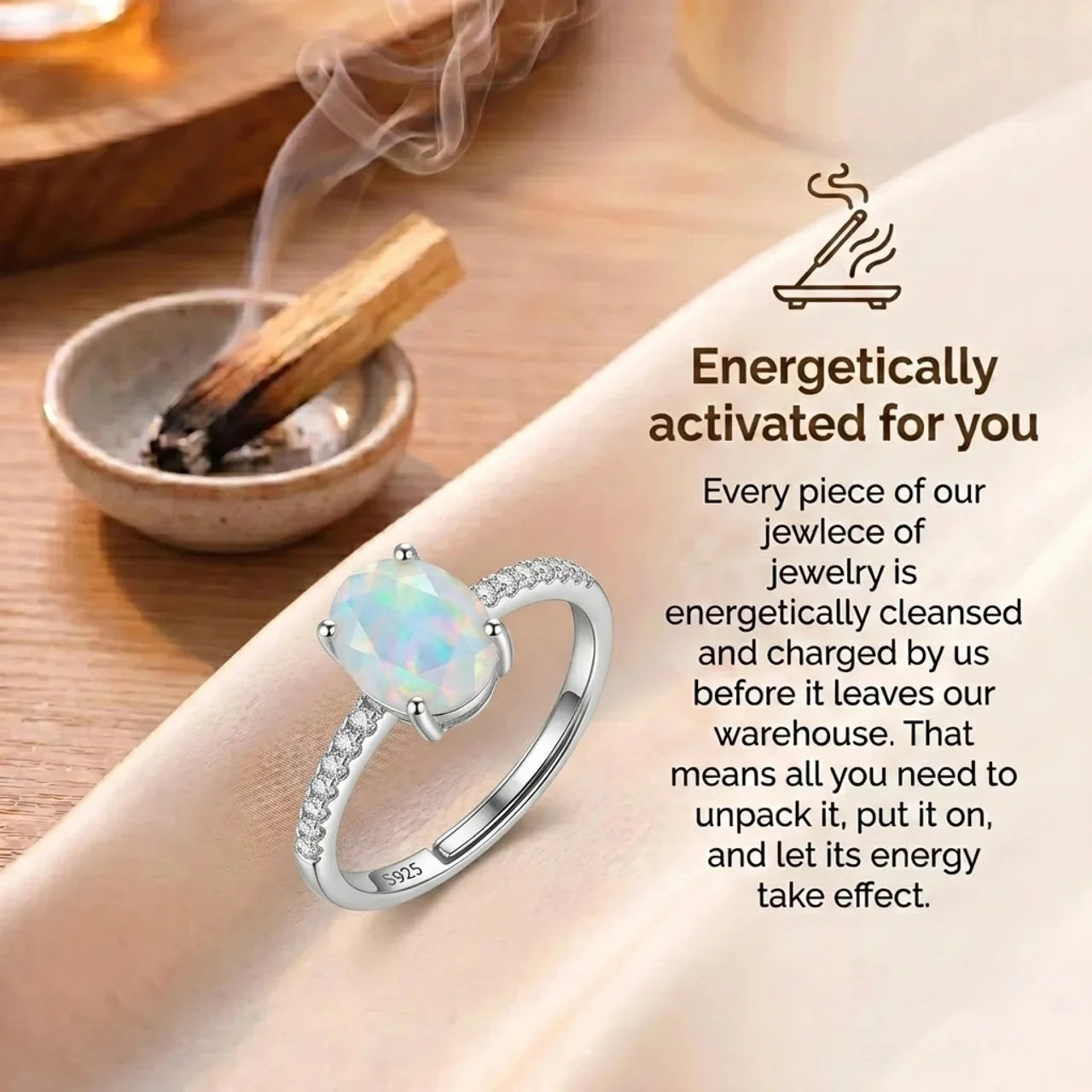 Moonstone Ring - Bright