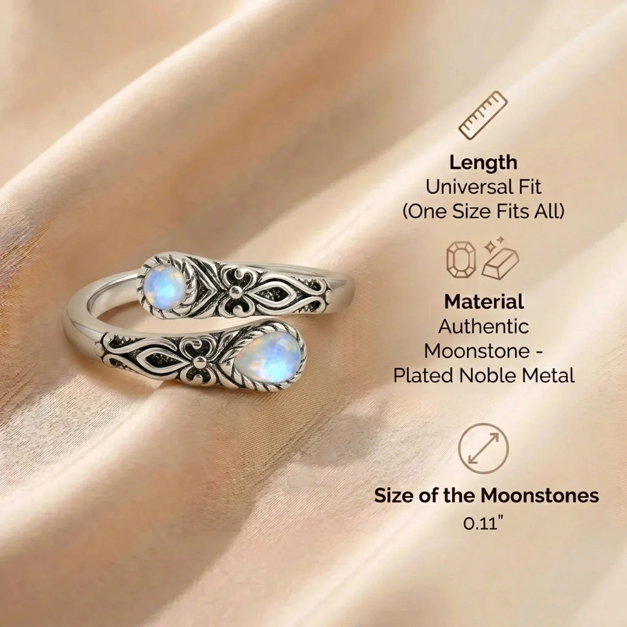 Moonstone Ring - Delicate