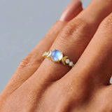 Moonstone Ring - Double Moon