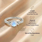 Moonstone Ring - Double Moon