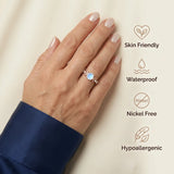 Moonstone Ring - Double Moon
