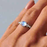 Moonstone Ring - Double Moon